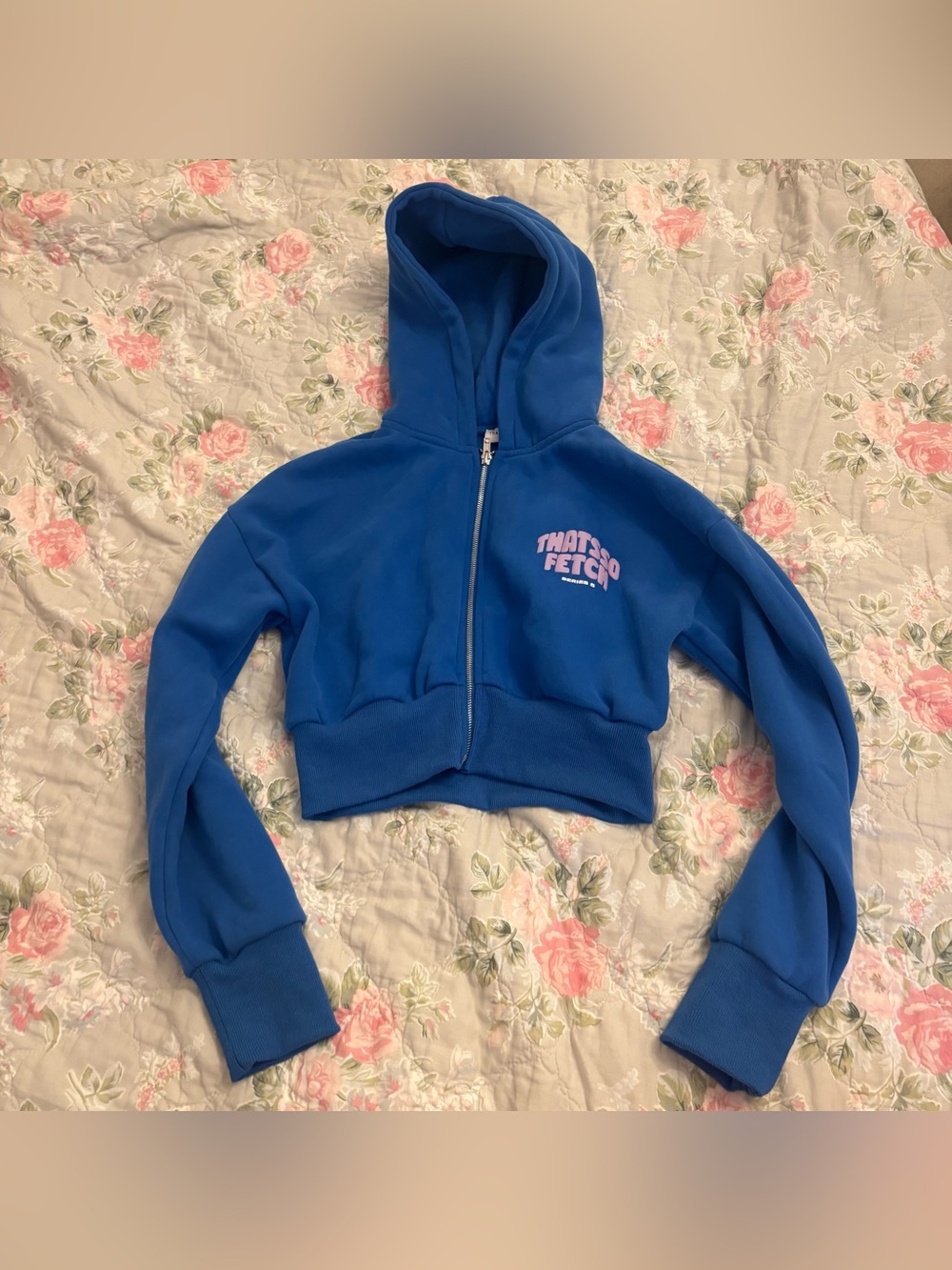 That’s So Fetch Blue Cropped Zip Hoodie & Sweatpants Set